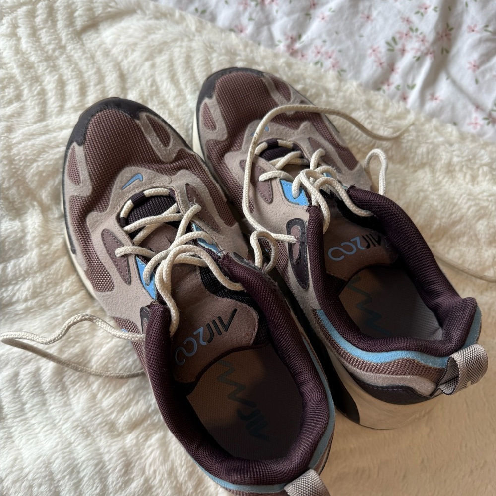 Brown and Blue Nike Sneakers